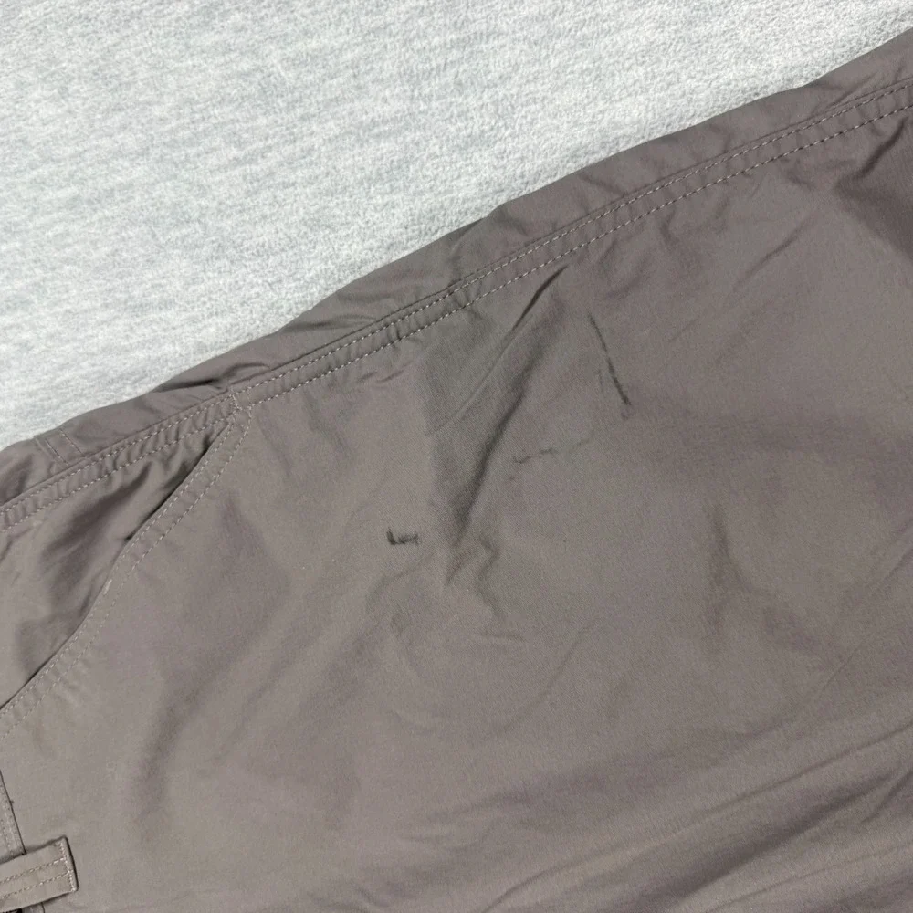 Wrangler Pants Mens 38x30 Gray ATG All Terrain Gear Belted Nylon Hiking Stretch